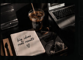 Savv Media flat lay — big ideas, real results